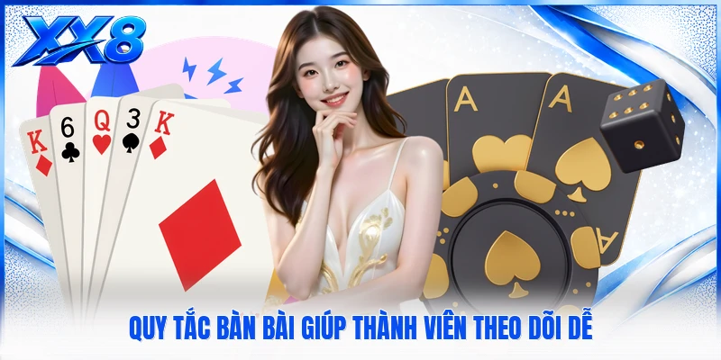 Baccarat Online XX8 - Trải Nghiệm Bàn Bài Trực Tuyến Hấp Dẫn Quy tắc bàn bài giúp thành viên theo dõi dễ
