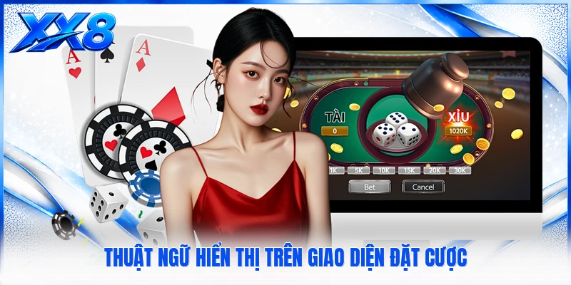 Tài Xỉu Online XX8 Thuật ngữ hiển thị trên giao diện đặt cược